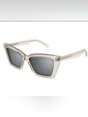 NWT Saint Laurent SL 657 Crystal Grey Cat Eye Sunglasses